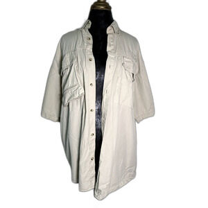 Reel Legends Men’s Fishing Shirt L Vented Outdoor Beige Button Up Cotton